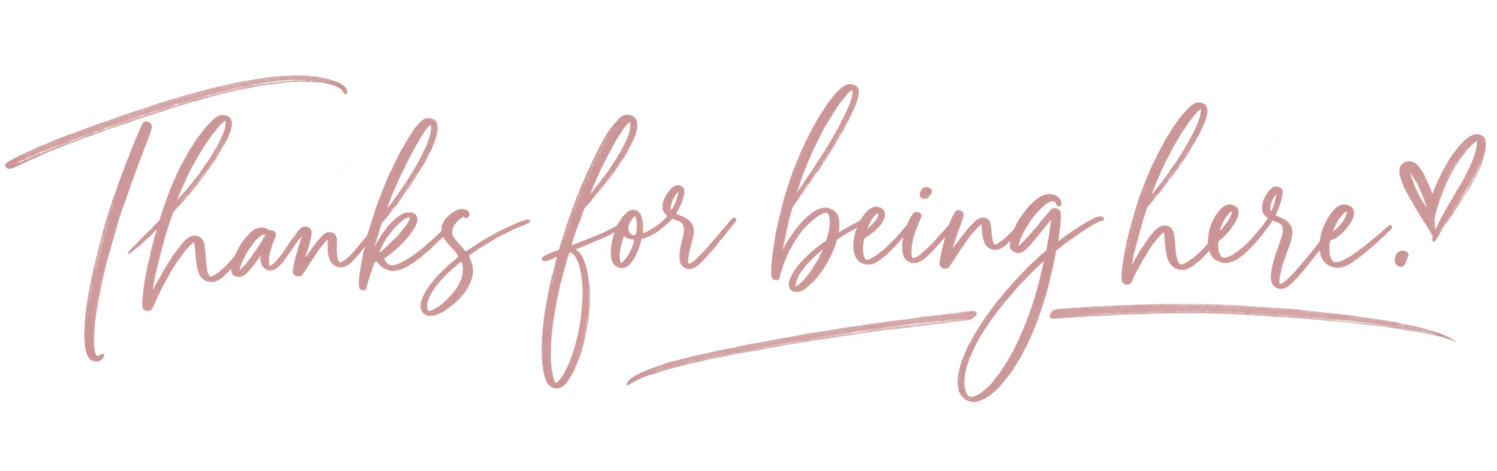 Thanks for being here!